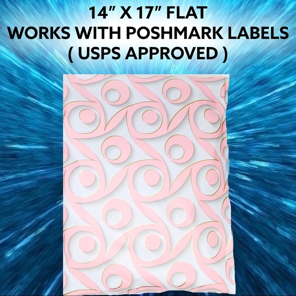 25 14X17 Pink Swirl Poly Mailers PRICE IS FIRM - Picture 2 of 5